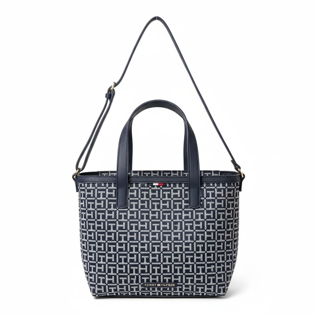 Crossbody Mediano Tommy Hilfiger Azul y negro