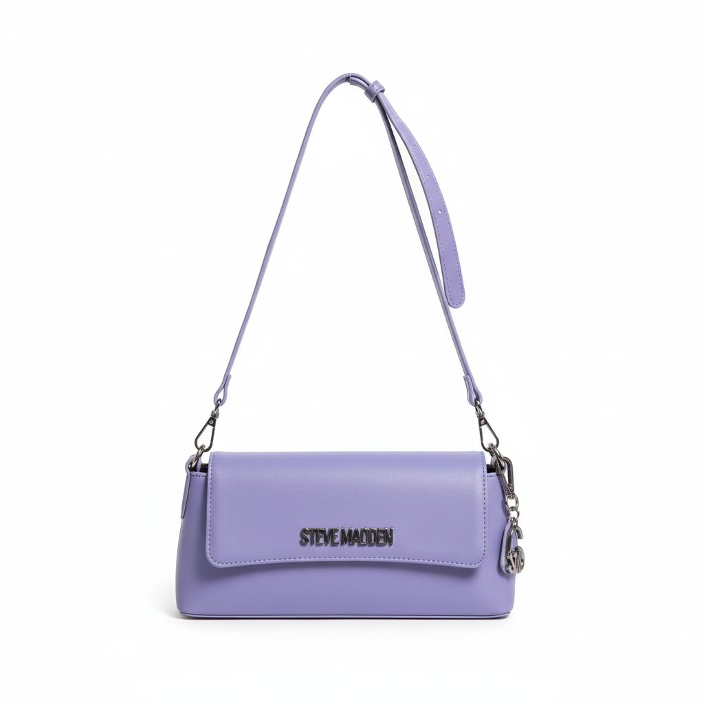 Baguette Steve Madden color azul metálico