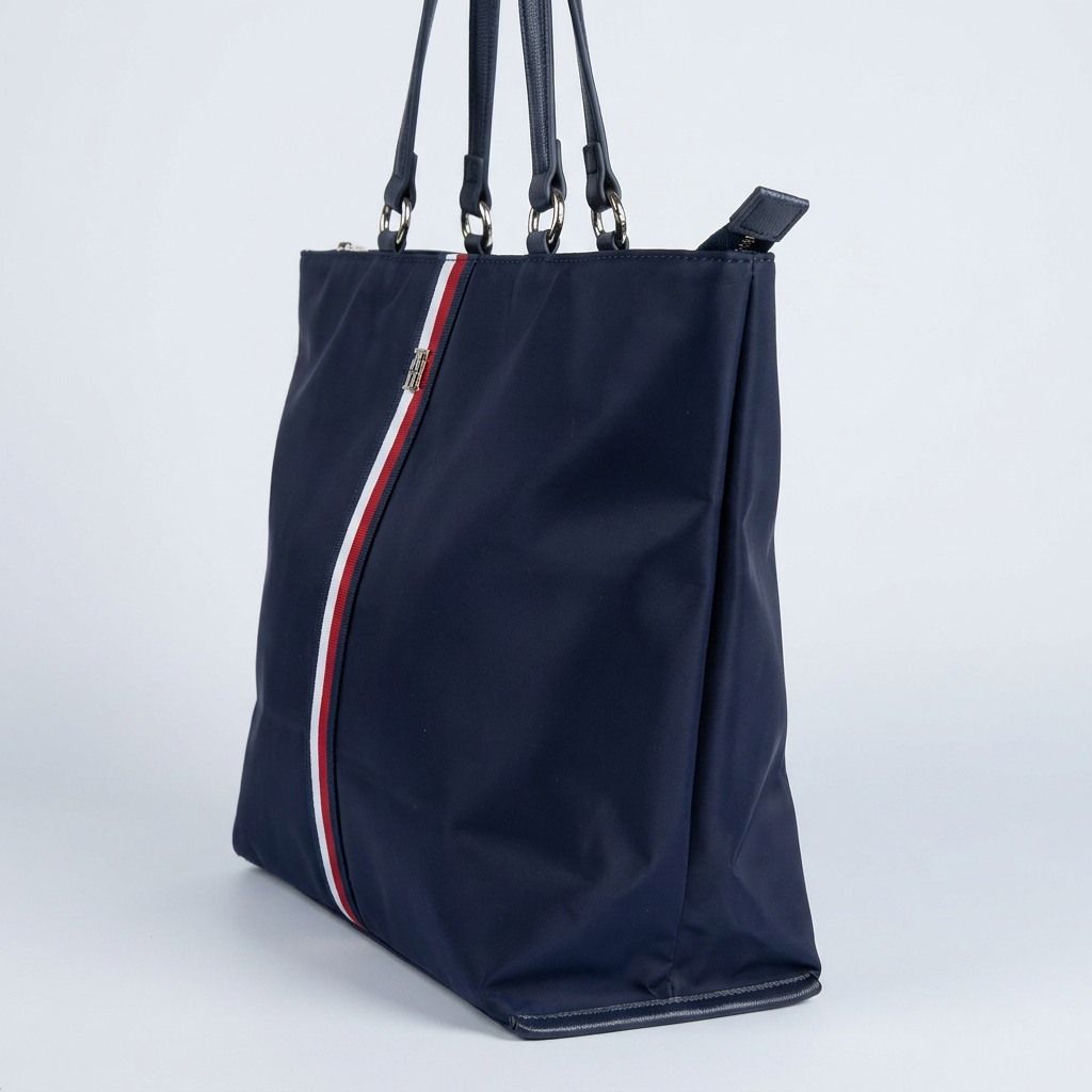 Bolso Tommy Hilfiger Tote Azul Marino con Franja Central - Imagen 2