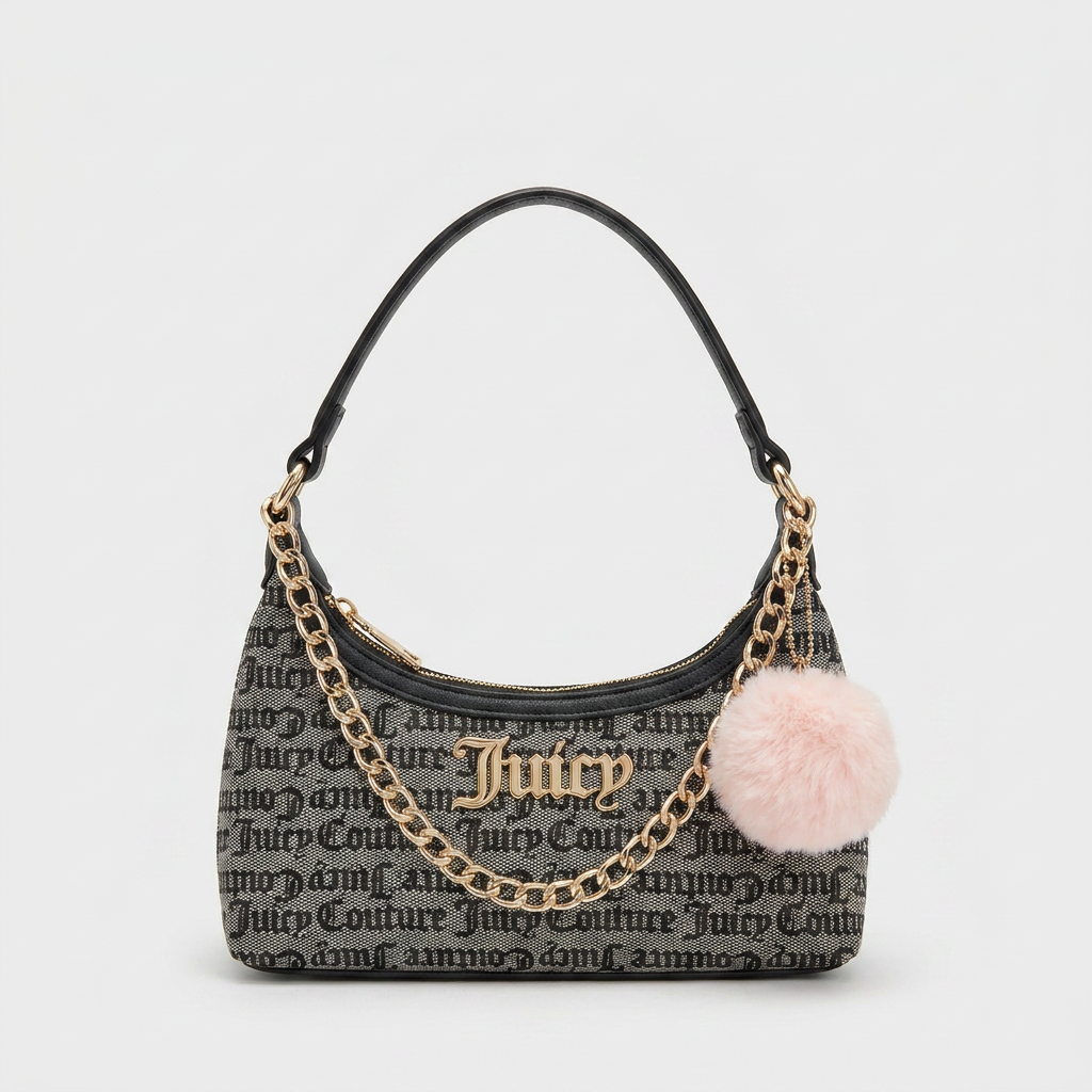 Juicy Couture shoulder bag con pom pom