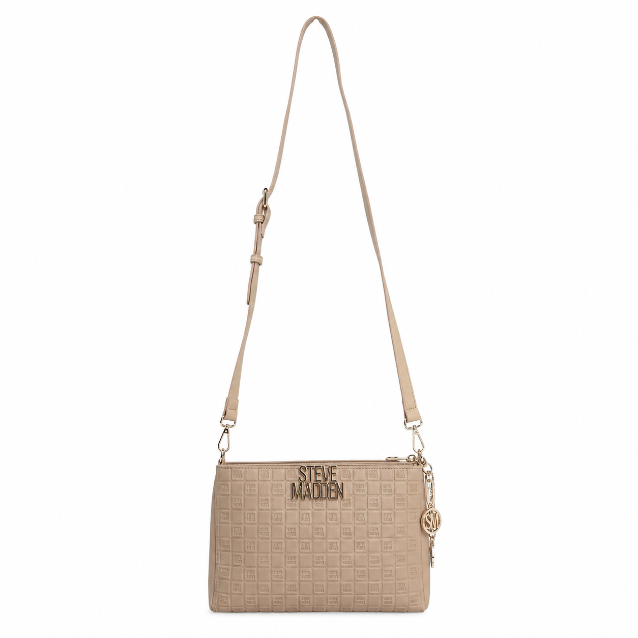 Cartera Steve Madden Crossbody Beige con Relieve
