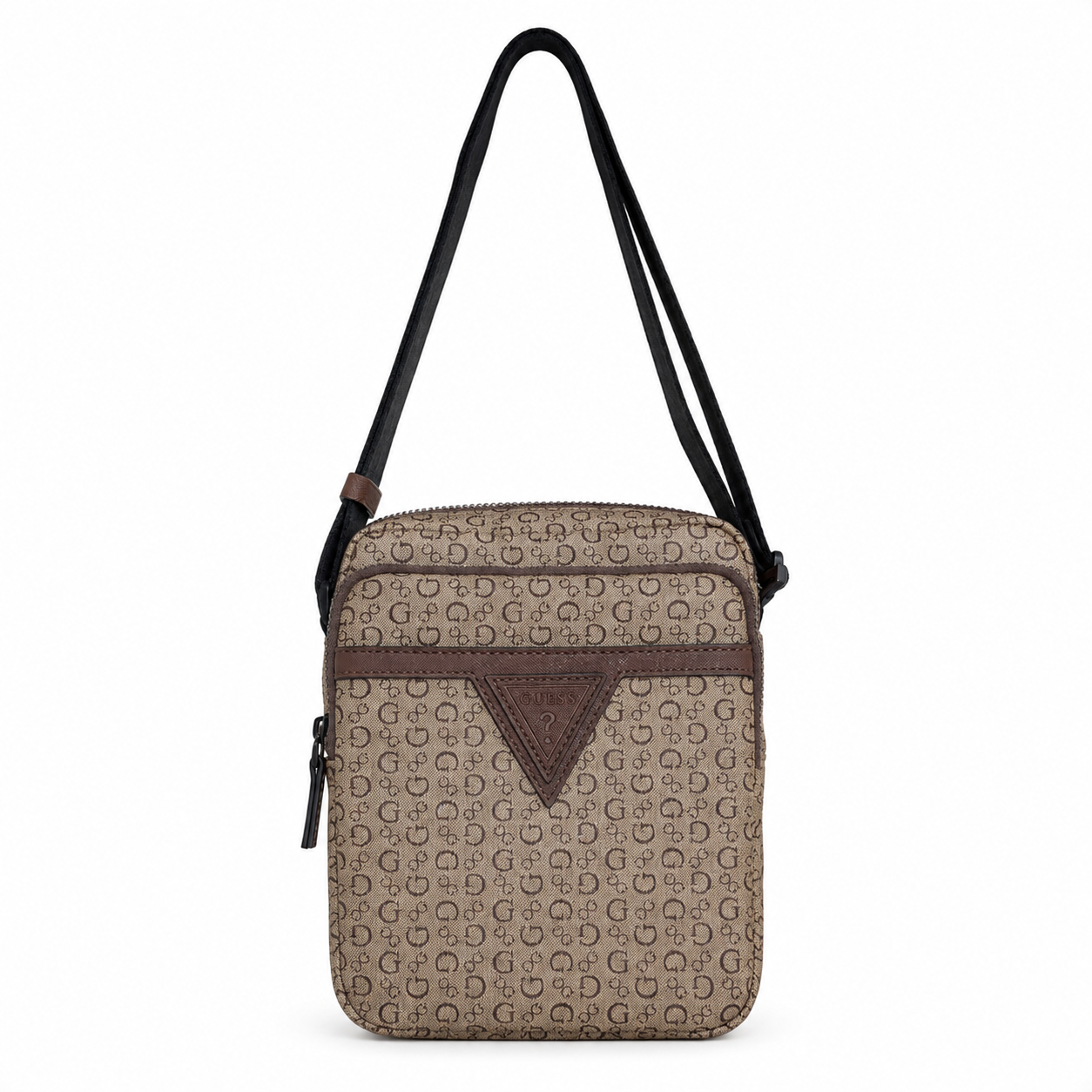 Cartera Guess Crossbody Beige Monograma